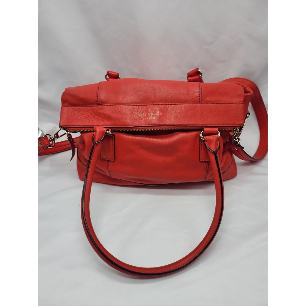 Kate Spade Fremont Place Carmen Convertible Purse Handbag Red Leather